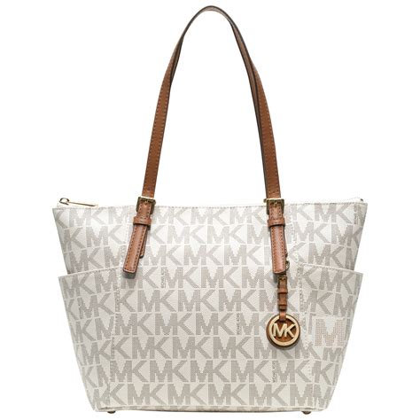 michael kors weiße tasche sale|michael kors opened satchel purse.